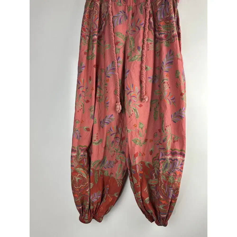 Free People After Glow Balloon Pants Printed Mid Rise Tapered Women's Size Small - Picture 10 of 14